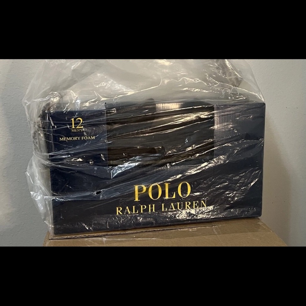 POLO RALPH LAUREN Dark Brown Slip On Moccasins Men’s Size 12 New In Box